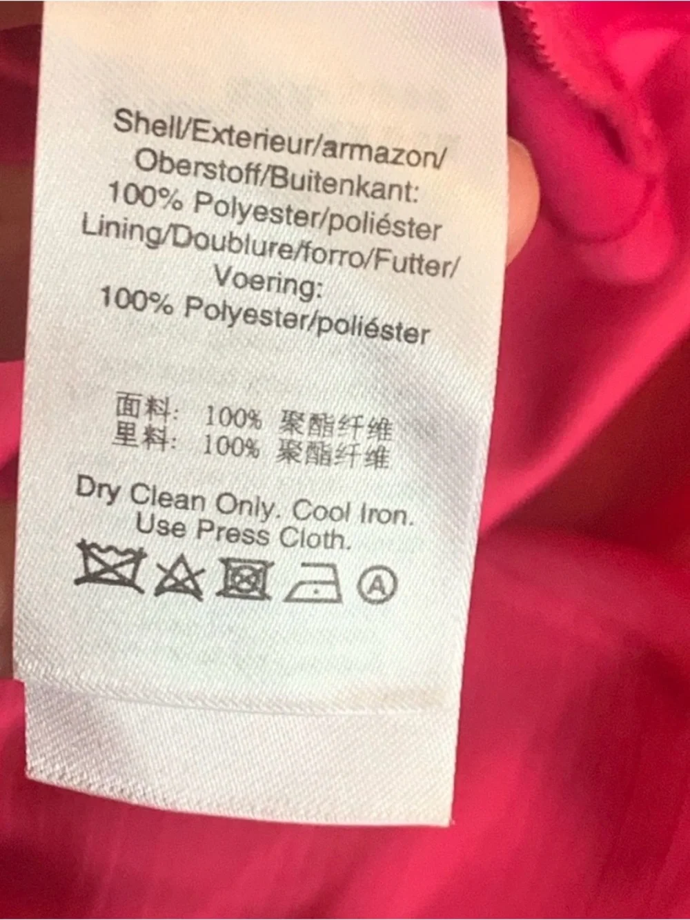 DKNY Magenta High-Low Wrap Dress